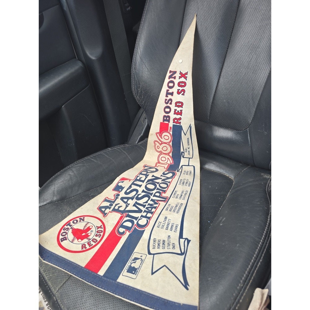 Rare 1986 Boston Red Sox "Eastern Division Champions" Pennant Banner